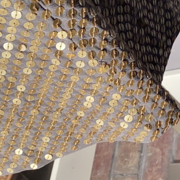 KENNETH COLE NY - NWT - sequin olive mini skirt, zipper - 12 - Picture 8 of 16